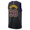 Dres Los Angeles Lakers Rui Hachimura 28 Nike 2023-24 City Edition Crno Swingman